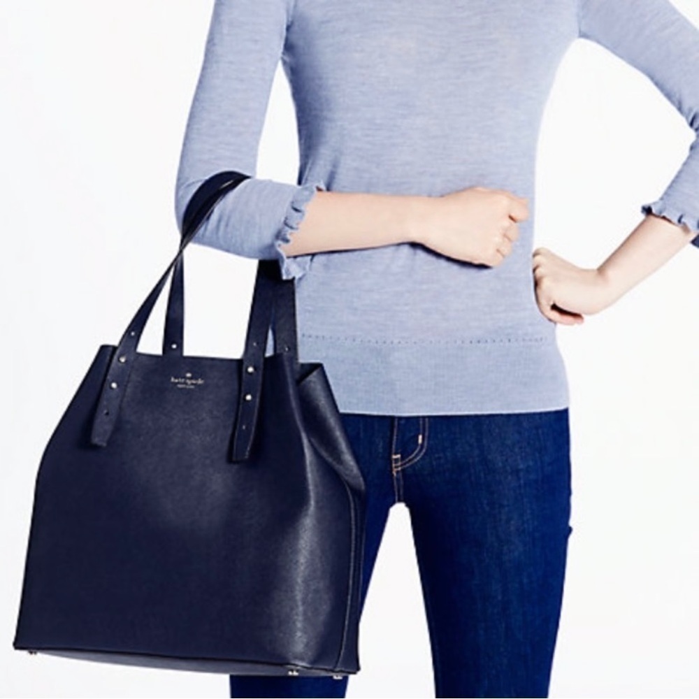 Kate Spade Cedar Street Lewis in Black 100% Cow Leather Tote Shoulder Bag Purse